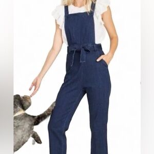 Universal Thread Tie Waist Cropped Overalls 8